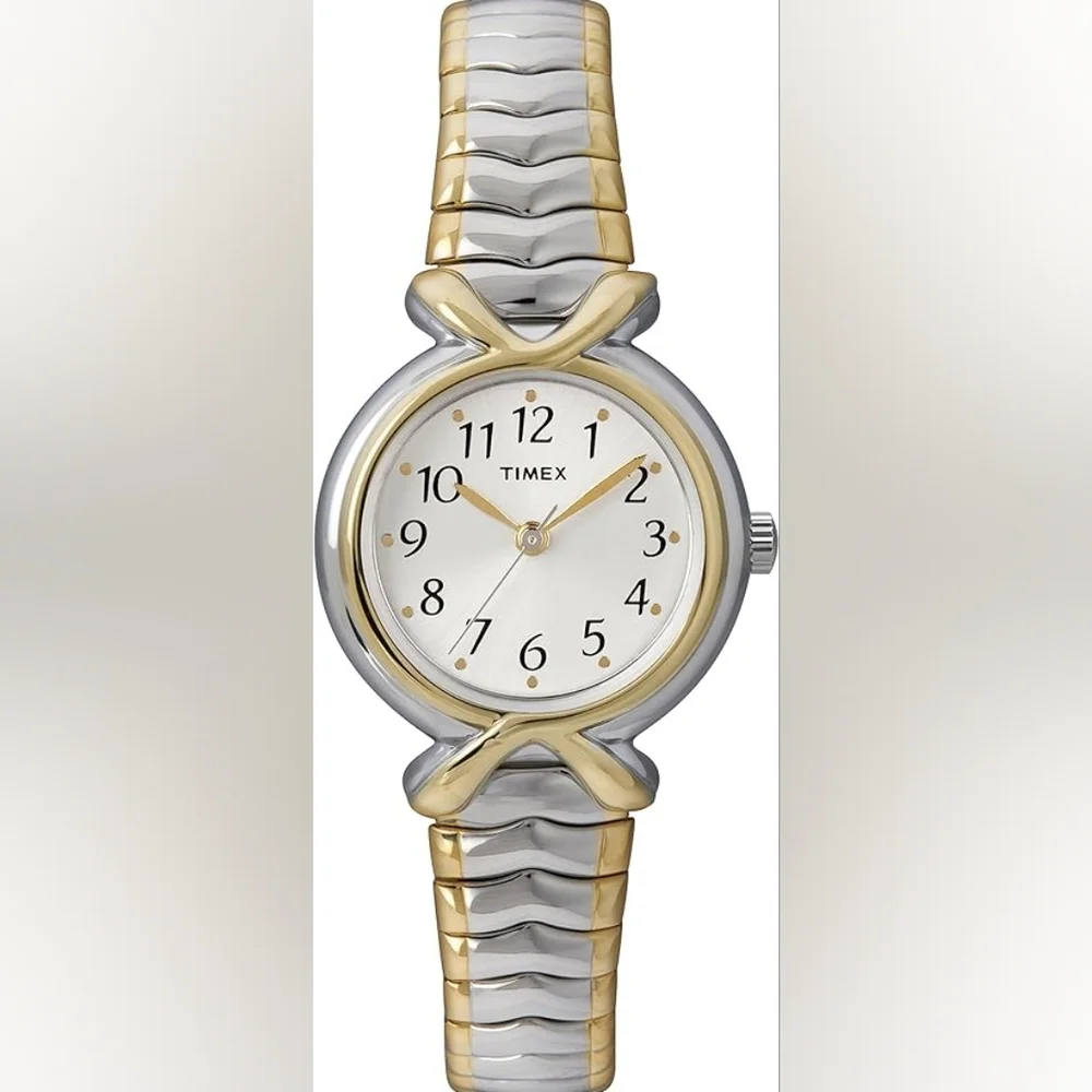 Timex Women's T21854 Pleasant Street Two-Tone Stainless‎ Expansion Band Watch